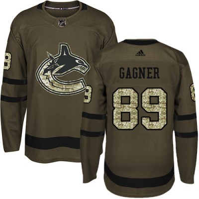 Adidas Vancouver Canucks #89 Sam Gagner Green Salute to Service Stitched NHL Jersey